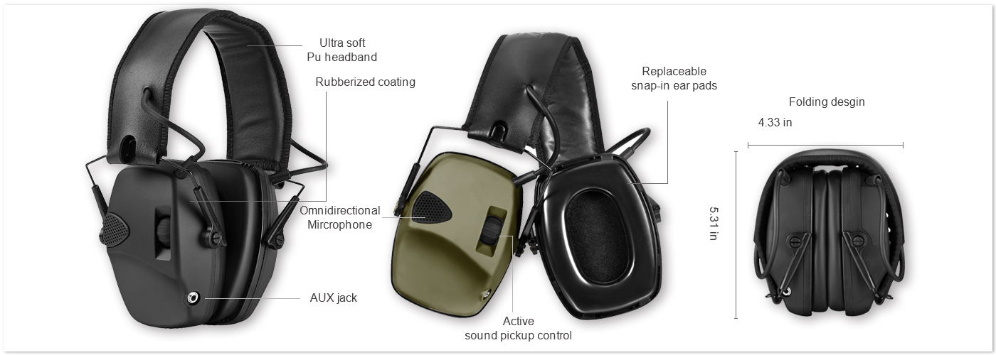 EM026 Elecrtonic Shooting Hearing Protector