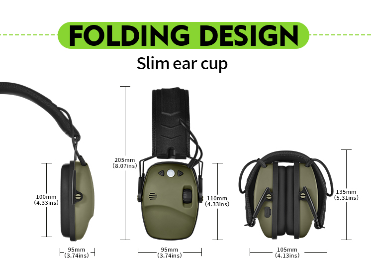Noise Canceling Tactical Headset Anti Noise Sport Electronic Hearing Protection Earmuffs Active Tactical Headphones