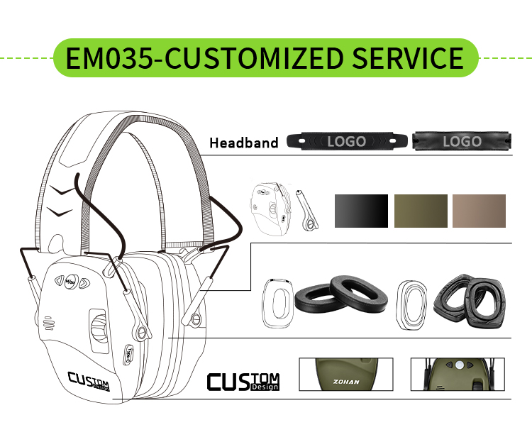 Noise Canceling Tactical Headset Anti Noise Sport Electronic Hearing Protection Earmuffs Active Tactical Headphones