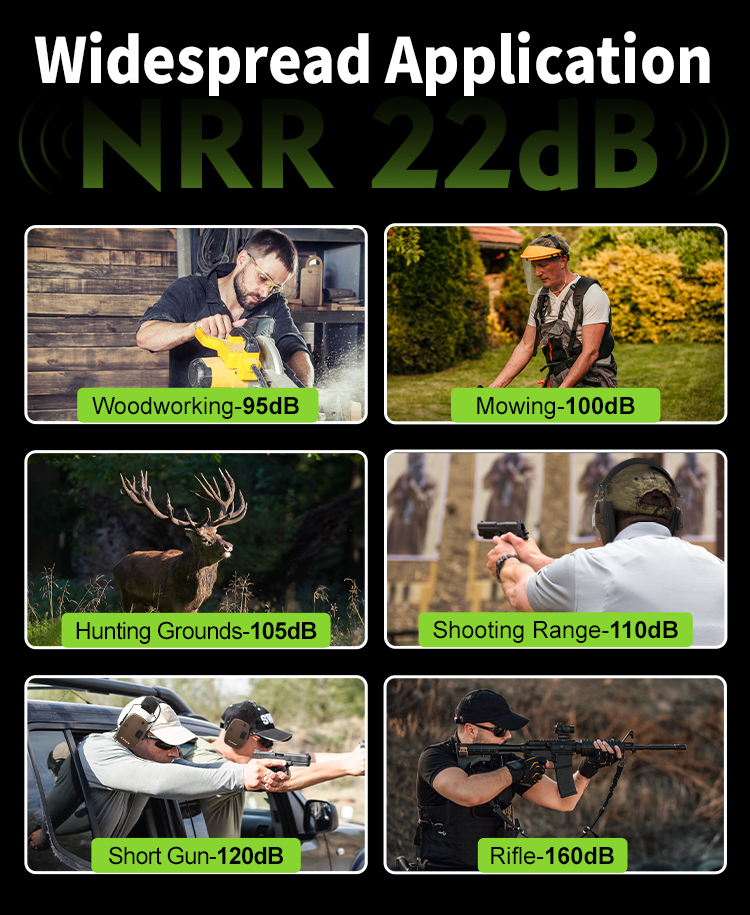 Noise Canceling Tactical Headset Anti Noise Sport Electronic Hearing Protection Earmuffs Active Tactical Headphones