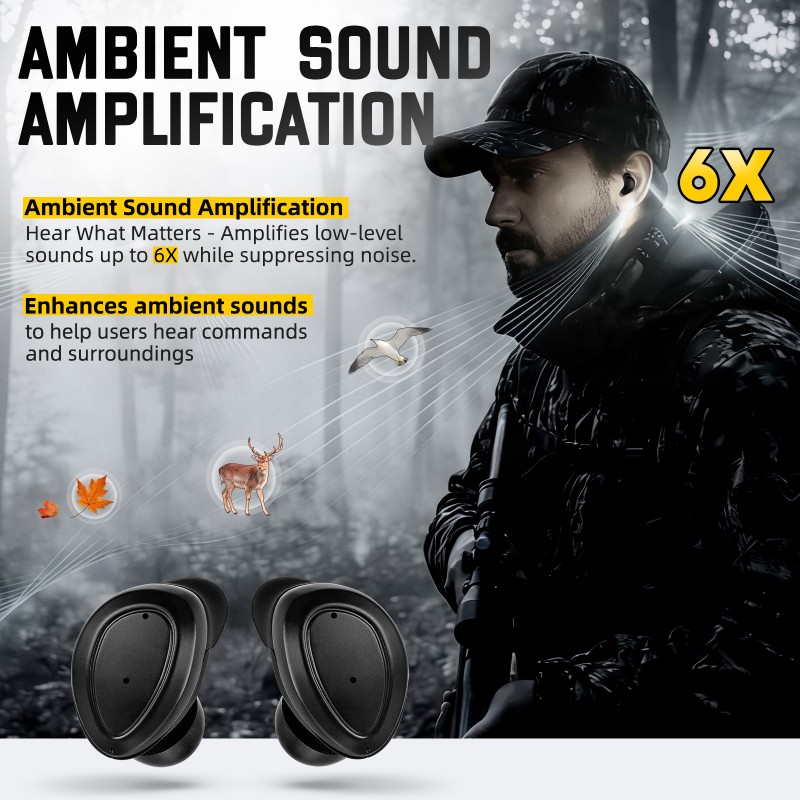 EP03 Rechargeable Active Noise Cancelling Shooting Earplugs Wireless Noise Isolation Hunting Earbuds Bluetooth Electronic Earplugs EP03 Rechargeable Active Noise Cancelling Shooting Earplugs Wireless Noise Isolation Hunting Earbuds Bluetooth Electronic Earplugs