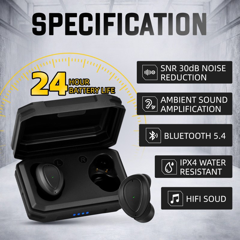 EP03 Rechargeable Active Noise Cancelling Shooting Earplugs Wireless Noise Isolation Hunting Earbuds Bluetooth Electronic Earplugs EP03 Rechargeable Active Noise Cancelling Shooting Earplugs Wireless Noise Isolation Hunting Earbuds Bluetooth Electronic Earplugs