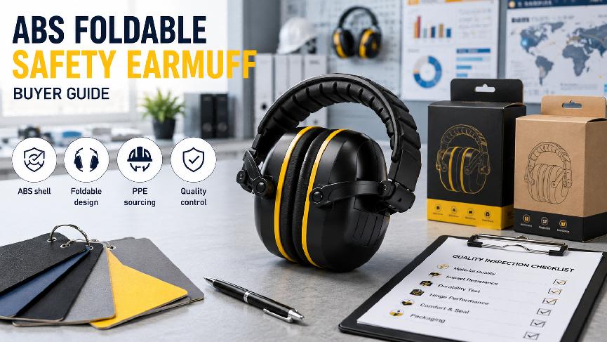 ABS foldable safety earmuff buyer guide for worksites and PPE programs