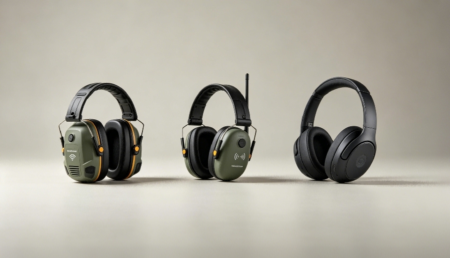 Bluetooth earmuff DAB radio vs FM earmuff vs noise-cancelling headphones