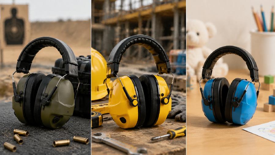 ABS ear protection segment trends shooting industrial kids earmuffs ZH SafetyTech