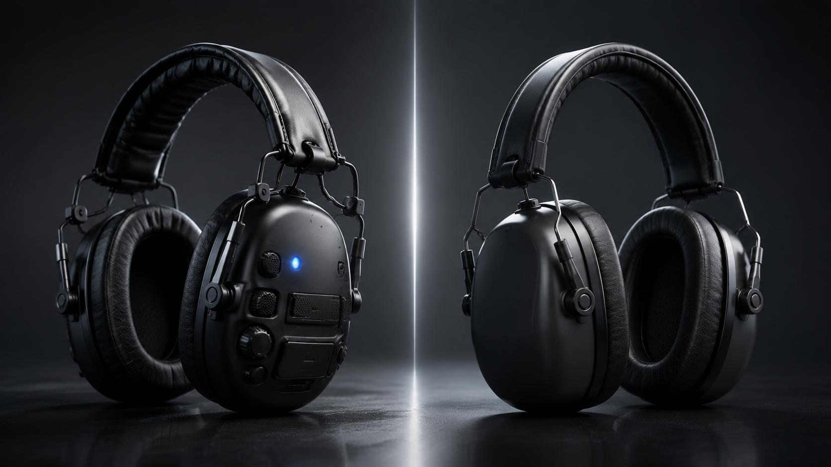 Electronic vs passive tactical headphones comparison ZH SafetyTech Zhejiang China hearing protection manufacturer