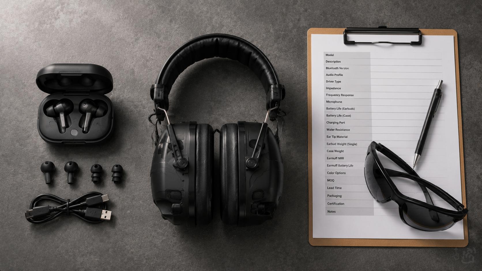 ZH SafetyTech wireless shooting earbud and electronic earmuff comparison