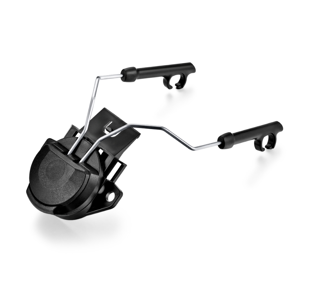 BRO4 Tactical Helmet Rail Adapter Headset Mount, ARC Rail Headphone Holder Bracket for Noise‑Reduction Earmuffs, Helmet Accessory for Shooting Hunting Airsoft