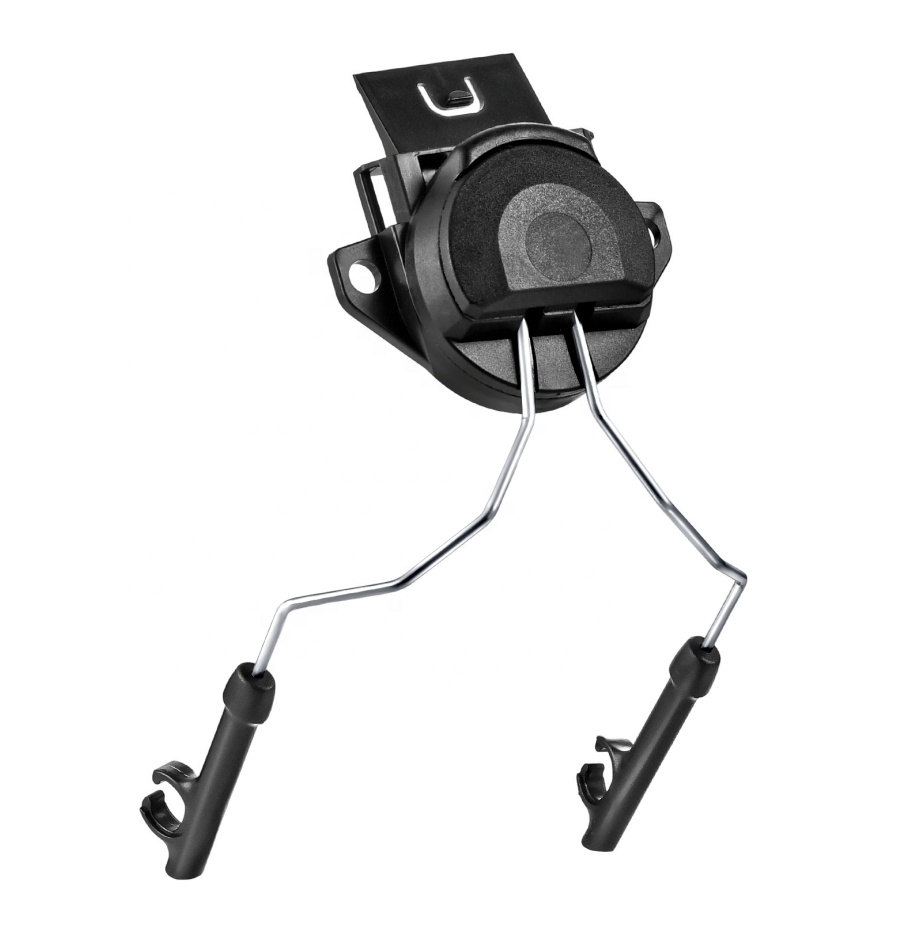 BRO4 Tactical Helmet Rail Adapter Headset Mount, ARC Rail Headphone Holder Bracket for Noise‑Reduction Earmuffs, Helmet Accessory for Shooting Hunting Airsoft