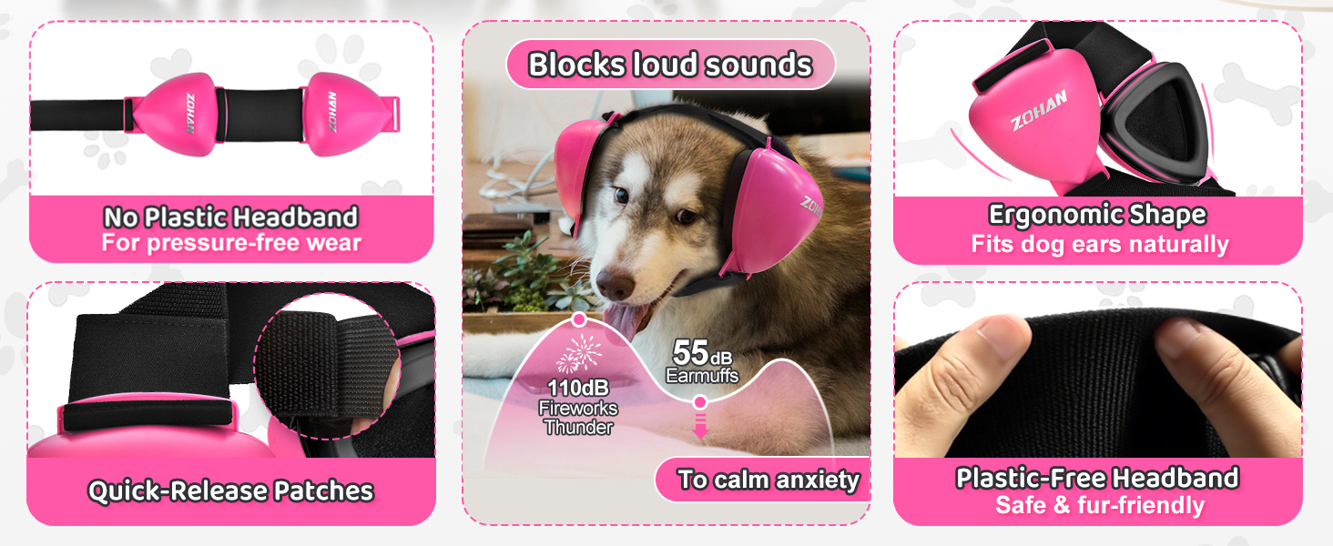 DG02 Upgraded Dog Ear Muffs Noise Protection - Dog Headphones Noise Cancelling with No Plastic for Fireworks, Thunder DG02 Upgraded Dog Ear Muffs Noise Protection - Dog Headphones Noise Cancelling with No Plastic for Fireworks, Thunder