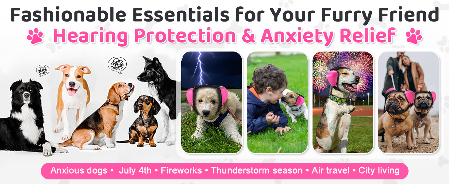 DG02 Upgraded Dog Ear Muffs Noise Protection - Dog Headphones Noise Cancelling with No Plastic for Fireworks, Thunder DG02 Upgraded Dog Ear Muffs Noise Protection - Dog Headphones Noise Cancelling with No Plastic for Fireworks, Thunder