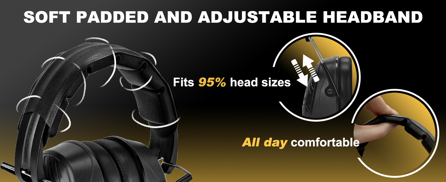 Shooting Work 25db Nrr Over Ear Headphones Passive Hearing Protection Noise Reduction Earmuffs for Adult