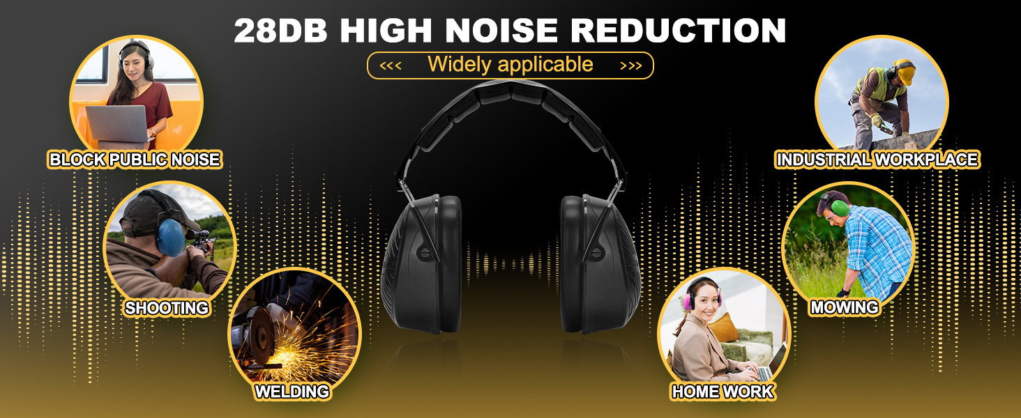 Shooting Work 25db Nrr Over Ear Headphones Passive Hearing Protection Noise Reduction Earmuffs for Adult