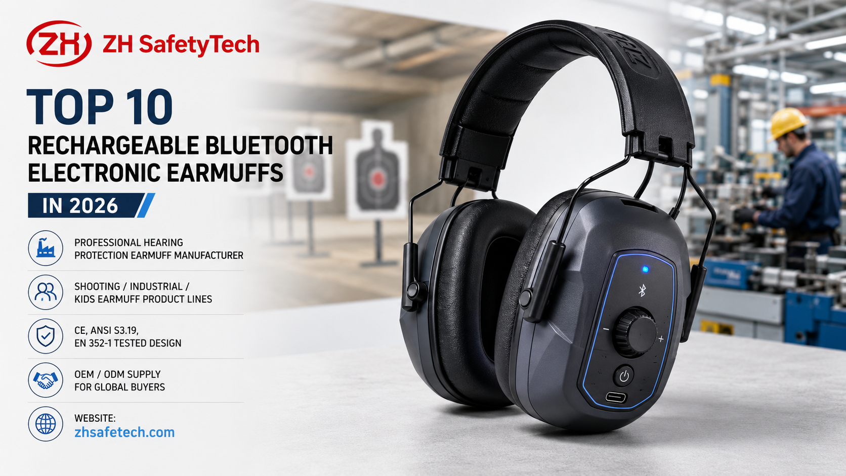 Top 10 Rechargeable Bluetooth Electronic Earmuffs in 2026