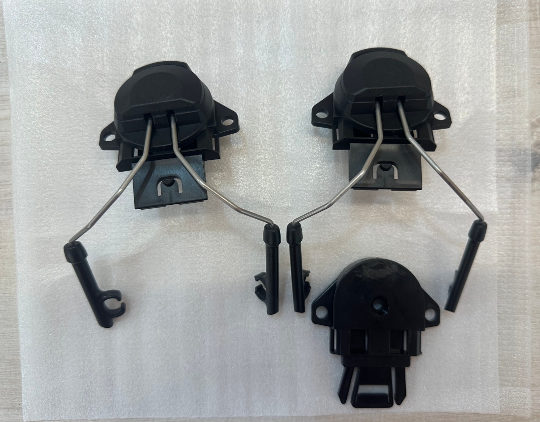 BRO4 Tactical Helmet Rail Adapter Headset Mount, ARC Rail Headphone Holder Bracket for Noise‑Reduction Earmuffs, Helmet Accessory for Shooting Hunting Airsoft