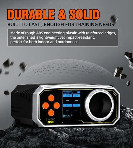 ZH6000 Upgrade Airsoft Shooting Chronograph, Gun Speed Tester for Airsoft, Ballistic Shooting, Paintball Bullet Velocity Tester, MPS/FPS Joules Air Rifle, Accurate & Reliable Speed Measurement