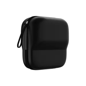HC-03 Leather WaterproofProtective Case for Noise Reduction Earmuffs, Waterproof Shock‑Absorbing EVA Carrying Bag for Shooting Work Safety Earmuffs, Outdoor Travel Storage Pouch