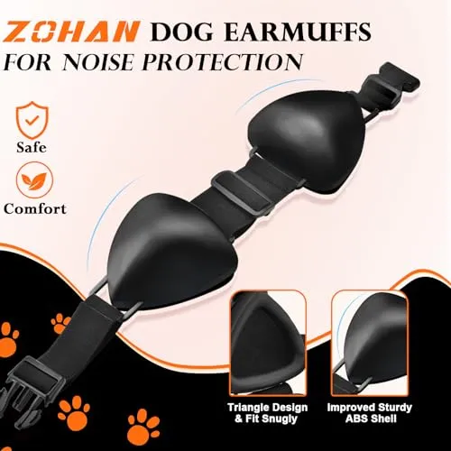 DG-01 Dog Ear Muffs for Noise Protection, Comfort Dog Noise Cancelling Ear Muffs with Fast Snap Lock for Fireworks, Thunder, Vacuums